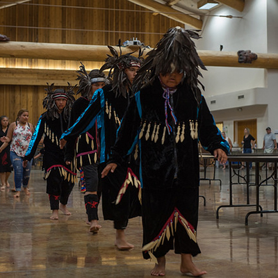 Dancers at welcoming feast, Lummi Nation